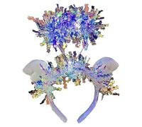 Oxtxuzdm Fascia da angelo da donna con luce per aggiungere un tocco di magia alla tua festa o alla settimana del libro, costume da festa per adulti con fascia luminosa a LED