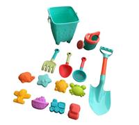 Oxtxuzdm Giocattolo di sabbia per bambini 14/16 per cento con castelli BAU con secchio da spiaggia irrigazione lattina rastrello e animali marini per bambini, set di giocattoli di sabbia