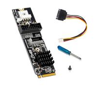 Oxtxuzdm La scheda di conversione MKey PCIe a USB 3.1 consente la connessione del pannello frontale di tipo C E e il driver meno operativo convertitore PCIe a USB C/E