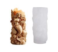 Oxtxuzdm Muffa magica del silicone della fanciulla del mare per il commestibile facile Demold per la fabbricazione del cioccolato del sapone