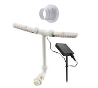 Oxtxuzdm Operazioni calme alimentate solari della decorazione all'aperto delle fontane del doppio ugello di durevolezza per gli stagni e la caratteristica solare dell'acqua del giardino per lo stagno