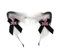 Oxtxuzdm Orecchie di peluche Fascia Cosplay Costume Hairhoop Puntelli Partito Copricapo ComicCon Copricapo Ragazza Animazione Accessori Orecchio Regolabile Costume Accessorio