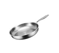 Oxtxuzdm Padella in metallo per mangiare rivestimento solido finiture di rilascio costruzione a 3 strati anche riscaldare tutti i piani cottura pentole in metallo per uso alimentare