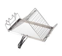 Oxtxuzdm Pane Tostapane Stand Griglie Pieghevole Per Falò Picnics Regolabile Barbecue Acciaio Inox Campeggio Holder Rack Rack In Acciaio Inox Pieghevole Pane Rack Vassoio