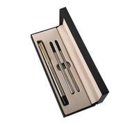 Oxtxuzdm Penna a sfera professionale a rotazione con 2 ricariche, punta in acciaio inox da 0,5 mm, per ufficio, scuola, penna a sfera con una mano singola