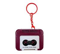 Oxtxuzdm Piccolo portachiavi antico decorativo del pendente del registratore con struttura dettagliata dell'ABS di artigianato per e portachiavi del nastro della borsa, Rosso, Taglia unica