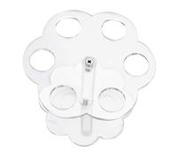 Oxtxuzdm Portabottiglie multiuso in acrilico per condimenti con 6 slot salvaspazio rotondo da cucina organizzatori materiali robusti supporto per bottiglie di condimento acrilico frontale liscio