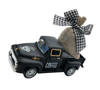 Oxtxuzdm Retro Piccolo camion del metallo con la borsa smontabile della tela da caffè Decors del tavolino per i controsoffitti della cucina e il camion del metallo dell'ornamento