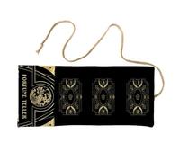 Oxtxuzdm Sacchetto di carta dei tarocchi della poli di lino di durevolezza con l'opera d'arte luminosa lavabile leggero per lo stoccaggio dello strumento di divinazione Sacchi unici dei tarocchi