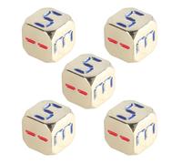 Oxtxuzdm Set di 5pieces Dices 13 mm Solid Game Set con grande numero 6 pagine leghe arrotondamento per l'educazione