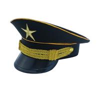 Oxtxuzdm Sofisticato cappello da ufficiale a cinque punte con fodera traspirante unisex design cosplay cappello per cosplay e uso quotidiano cappello poliziotto per uomo donna