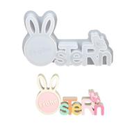 Oxtxuzdm Stampi in silicone per lettere pasquali in silicone per uso alimentare, resistente alla temperatura, per resina epossidica, sapone, cioccolato, cottura in famiglia, stampo per principianti