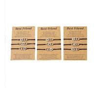 Oxtxuzdm Stringa Nera Per Creativo In Acciaio Inox Sole E Luna Stella Stringa Intrecciata Carta 3 Pz/9Pcs Braccialetti, Misura unica, come descritto