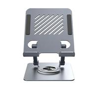 Oxtxuzdm Supporto per tablet portatile Base pieghevole Supporto per notebook Staffa di raffreddamento per tablet girevole a 360 gradi Supporto per tablet in acciaio al carbonio portatile