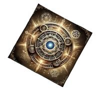 Oxtxuzdm Tarocchi A Tema Occulto Diffusione Tessuto in Pile 50x50 Cm/60x60 /75x75 3 Dimensioni Tema Mistico Adatto per L'uso in Viaggio Tovaglia Tarocchi