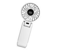 Oxtxuzdm Ventilatore da appendere al collo ad alta velocità pieghevole in ABS con struttura silenziosa Dispositivo di raffreddamento adatto per uso interno ed esterno Ventilatore pieghevole portatile