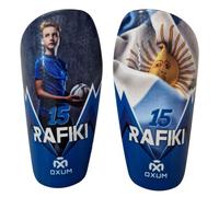 Oxum Sport, Parastinchi Personalizzati Calcio, Bambino, Adulto, Includi il tuo nome, il tuo numero e la tua foto - Sacchetto regalo per parastinchi - Gamma Pro Design Kali
