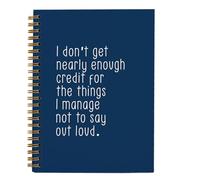 OXW Diario divertente blu navy, regalo divertente per collega, collega, dipendente, capo, adulti, amici, donne, uomini, non ottengo quasi abbastanza credito, regalo irriverente, (14,9 x 20,3 cm)