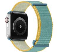 OXWALLEN Solo Loop Adjustable Braided Cinturino Compatibile con Apple Watch 9/8/7/6/5/4/3 SE Ultra 2/1 49 45 44 42 41 40 38mm, Nylon Elastico Regolabile Sportivo Ricambio Strap per iWatch, SunShine