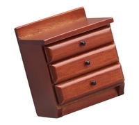 Oxxggkao 1: 12 Scala in miniatura comodino in legno modello statuetta con cassetti funzionali per casa delle bambole decorazione scena esposizione casa delle bambole scrivania in miniatura