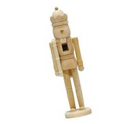 Oxxggkao 1 pezzo bianco dipinto a mano schiaccianoci re ornamenti decorazioni noci soldati burattino decorazioni schiaccianoci ornamento di Natale