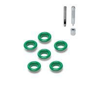 Oxxggkao 1 Set Occhielli Hardware Bagagli Foro Occhiello Pulsante Fare Ornamento Accessorio Occhielli Occhielli Per Borsa Borsa Scarpe Hardware, Verde, One Size