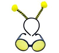 Oxxggkao 1set Novità Del Fumetto A Forma Di Ape Cerchio Dei Capelli Occhiali Da Sole Cosplay Festa di Halloween Copricapo Per Adolescenti Adulti Per Adulti Creativamente Cartoon Decorativo