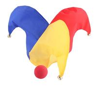 Oxxggkao 2 pezzi accessori per costume da giullare divertente Mardis Gras cappello da giullare con naso da clown per Halloween carnevale festa cosplay Mardis Gras Jesters cappello