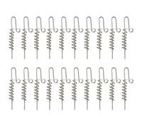 Oxxggkao 20 esche da pesca morbide connettori vermi perni a molla 45/60 mm a fermi fissi ago accessori perni