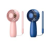 Oxxggkao 2Pack Ventilatore Portatile 1500mAh Elettrico 3 Velocità Piccolo Portatile Silenzioso Ricaricabile Per Casa Camera Da Letto Ufficio Portatile Ufficio Viaggi Campeggio