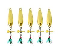Oxxggkao 5 Esche per Mosche in Metallo Cucchiaio Spinner Paillettes Esche per Mosche Accessori per la Pesca Lama Vibrante Artificiale