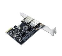 Oxxggkao Adattatori PCIe SATAIII a doppio canale da 6 Gb / s con configurazione BIOS per un'integrazione desktop senza interruzioni Scheda di espansione PCIe a Sataiii ESATA