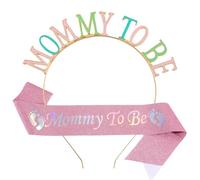 Oxxggkao Aspettando Party Copricapo Corone E Cintura Set Celebration Hairpieces Maternità Fascia Per Occasioni Speciali Regolabile Maternità