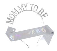 Oxxggkao Aspettando Party Copricapo Corone E Cintura Set Celebration Hairpieces Maternità Fascia Per Occasioni Speciali Regolabile Maternità