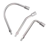 Oxxggkao Asta di prolunga per idropulitrice in acciaio inox, 3 pezzi, con angoli multipli per grondaie, per la pulizia dei veicoli, resistente alla corrosione, asta di prolunga per rondella