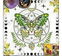 Oxxggkao Astrologia Tarottico Tessuto Metafisico Gioco da tavolo Mat Pendulum Doppio Dio Imbottito Carta Divino Astrologia Mat Tarocchi Carta Pat Per Lettura