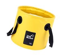 Oxxggkao Bacini di pesca Trasportatore di acqua PVC Secchio da pesca Borsa da pesca con manico Barili da pesca Contenitore pieghevole Tackle Bag, Giallo 12l