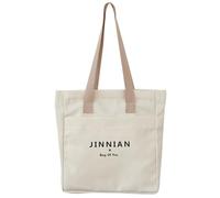Oxxggkao Borsa a tracolla con stampa di lettere Borsa per la spesa versatile Borsa di grande capacità per la ragazza delle donne Borse da scuola alla moda Tote Design unico ed elegante, bianco, One