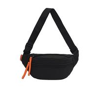 Oxxggkao Borsa a tracolla in nylon anti-ladro Zaino Casual Pack Crossbody petto Viaggio Sport Borsa Moda Cerniera Nylon Borsa a tracolla, Nero , One Size