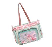 Oxxggkao Borsa a tracolla moderna trasparente per libri d'antiquariato Rudiments Ergonomica Trasporto Attività all'aperto Borsa a tracolla trasparente, Verde