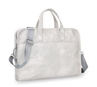 Oxxggkao Borsa a tracolla per computer da 14 pollici Tessuto resistente all'acqua Tasche multiple Cinghie regolabili Carry On Tessuto compatibile Custodia per laptop con cerniere chiusure, Grigio