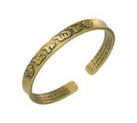 Oxxggkao Bracciale rigido buddista regolabile con ciondolo antico con | Dettagli unici per la maggior parte dei polsi, chiusura flessibile e simbolo culturale per l'uso quotidiano