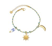 Oxxggkao Braccialetto con catena annodata fatta a mano con chiusura regolabile come regalo premuroso per gli amori delicata catena in acciaio inossidabile, Misura unica, come descritto