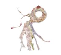 Oxxggkao Braccialetto con nappe colorate a tema etnico intrecciato a mano gioielli artigianali tibetano cinese ciondolo a forma di cuore