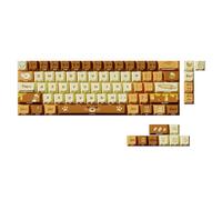 Oxxggkao Bread Bear Art Theme Original Profile PBT Keycaps 74Key per tastiere meccaniche con stampa laterale Fit più dimensioni PBT Keycaps