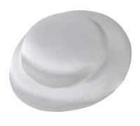 Oxxggkao Cappello a cilindro da modisteria, fedora, per hostess, per hostess, fascinator, per viaggi e riunioni all'aperto, stile vintage francese, Argento e bianco, Taglia unica