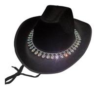 Oxxggkao Cappello da cowgirl leggero Donna Uomo Donna Cowboy Festa di Natale Adulto Banchetto Party Cappelli Per Feltro Per Con La Stringa