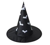 Oxxggkao Cappello da strega nero a punta da mago per Halloween, costume da donna