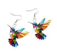 Oxxggkao Colibrì Orecchini Orecchini Pendente Collana Colibrì Adatto per la Donna Moderna Presente Uccello Fortuna, One Size, come descritto, come descritto