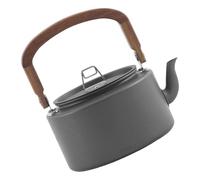 Oxxggkao Compatti bollitori esterni in alluminio con bocca larga rapidamente bollire capacità per picnic e trail cooking Bollitore da campeggio in alluminio compatto con manico in legno